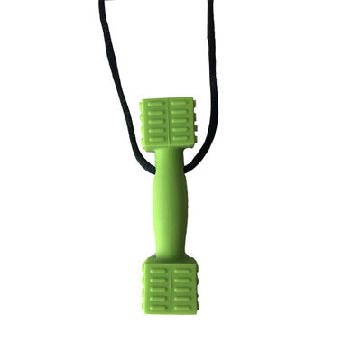 satın al Çekiç Şekli Silikon Bebek Diş Kaşıyıcınız Gıda Sınıfı Yumuşak Bebek İplikli Oyuncak Chew online manufacture