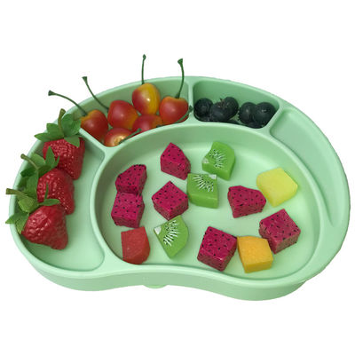 satın al Bebek Sofra Besleme Plakası Özelleştirilmiş Şekil Gıda Sınıfı Yeşil Bölünmüş online manufacture