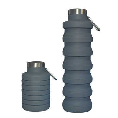 satın al New Item Custom Logo 700ml Drink Bottle Black Silicone Water Bottle Collapsible online manufacture