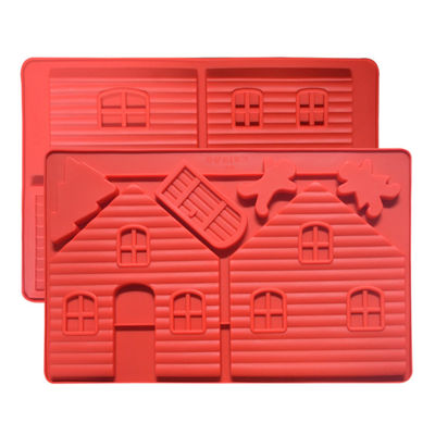 satın al 3D Silikon Pişirme Gereçleri Ev Şekilli Kare El Yapımı Diy Silikon Sabun Kalıbı online manufacture