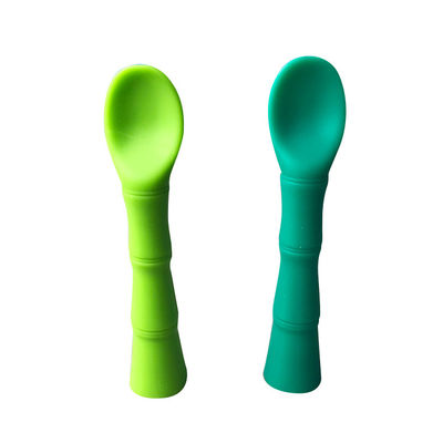satın al Düz BPA İçermeyen Bebek Silikon Ürünleri Bambu Kaşık Özel Boyutlar online manufacture