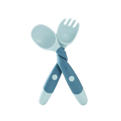 satın al Bebek Silikon Besleme Kaşığı ve Çatalı Düz ​​Bükülebilir BPA Free Çevre Dostu online manufacture