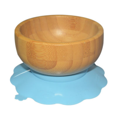 satın al MHC Silikon Bebek Besleme Seti Bambu Plaka Bpa Ücretsiz Bölünmüş Emme Yemek Çocuklar online manufacture