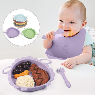 satın al Koyun Bölünmüş Güvenli Bebek Maması Tabağı Bebek Silikon Bebekler İçin Sütten Kesme Beslemesi online manufacture