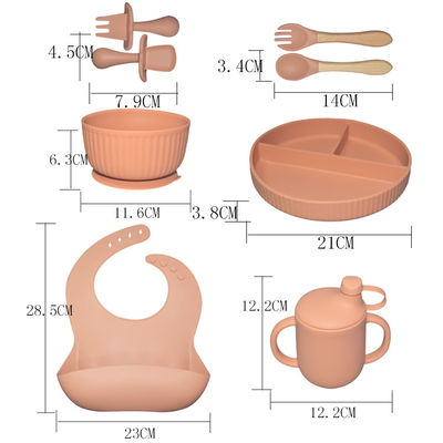 satın al Gıda sınıfı besleme seti silikon emici plaka seti silikon emici ve kaşığı ile online manufacture