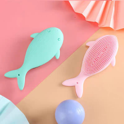 satın al MHC Silikon Banyo Fırçası Seti Vücut Bebek Banyo Ürünleri Tatlı Yüz Temizleyici Saç Arka fırçası Duş için online manufacture