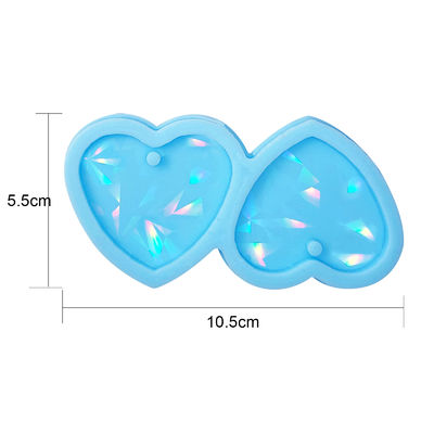 satın al MHC Aşk Şekli UV Silikon Epoksi reçine kalıpları Mücevher Kalp Kolye Mermiler Holografik Kulaklık reçine kalıpları online manufacture