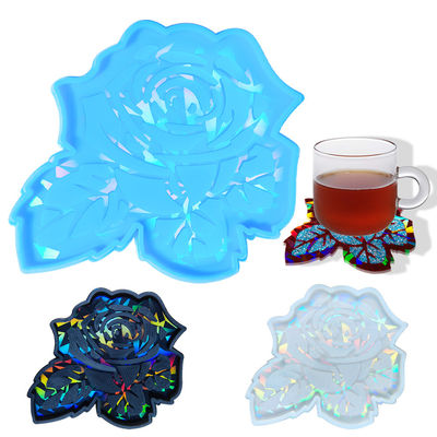 satın al MHC 3d Eşsiz reçine altyapılar Gül çiçeği altyapılar Altın Holografik Silikon reçine kalıpları online manufacture