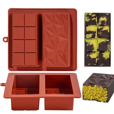 satın al MHC Çikolata Molud Bar Kalın Silikon Pasta Araçları Çikolata Bar Kalıpları Derin online manufacture