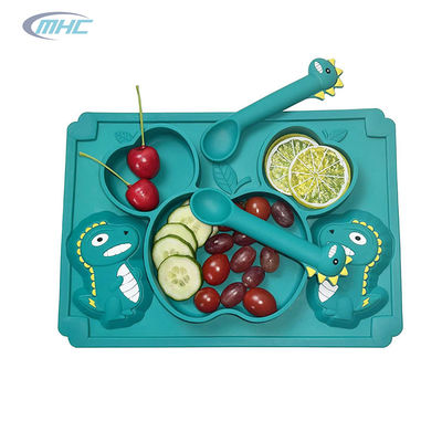 Gıda Sınıfı Silikon Bebek Tepsisi Özel Besleme Tabakları ve Kaseler PPA PVC İçermez