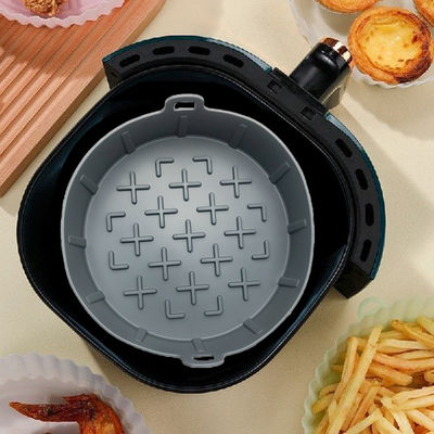 Gıda Güvenli Silikon Mutfak Aracı Kolay Temizlik Hava Fritöz Pot Gömlekleri Yeniden Kullanılabilir Sepet
