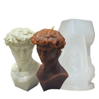 David Şekil Silikon Mum Kalıp El Yapımı 3D DIY Mum Kalıpları Yapışmaz
