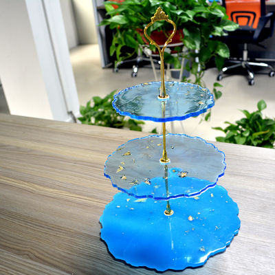 3 Katmanlar Silikon Reçine Coaster Kalıpları Kek Dekorasyon Yuvarlak Coaster Kalıp