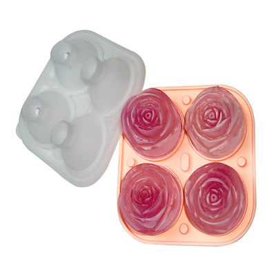 3D Gül Şekilli Buz Küpü Tepsi Silikon Kalıp Gıda Sınıfı 9 Kaviteler