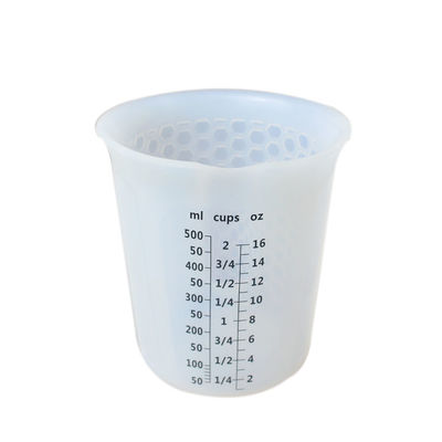 Isıya Dayanıklı Silikon Mutfak Aracı Ölçüm Bardaklar 500ml 16oz Özel Ölçek