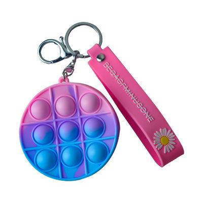 Stres Giderici Silikon Madeni Para Çantası Push Pop Fidget Çanta, Şeker Renk Fidget Duyusal Oyuncak