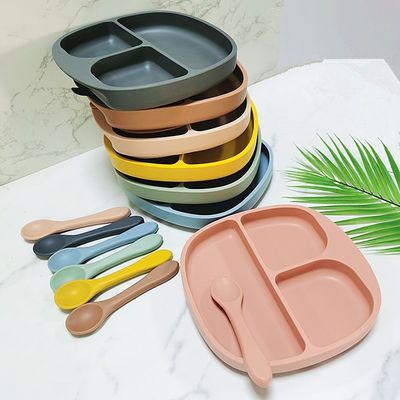 Çocuklar İçin Emme Beslemeli Kaymaz Bebekler ile Özelleştirilmiş Silikon Bebek Plakası