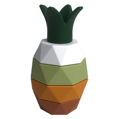 MHC Silikon Yükleme Blokları 5Pcs Ananas Eğitimsel Montessori Duygusal Oyuncaklar