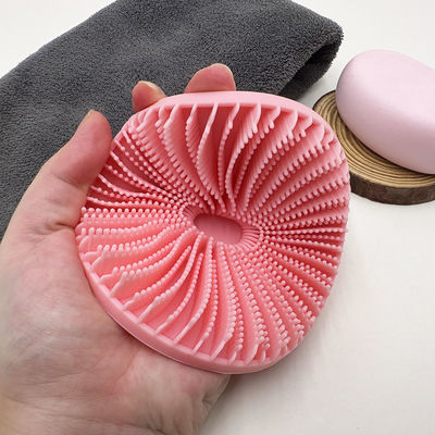 Özel Logo Ellipse Pembe Masaj Makine Fırçası Saç Fırçası Silikon Sırt Fırçası Banyo Fırçası Fırçası