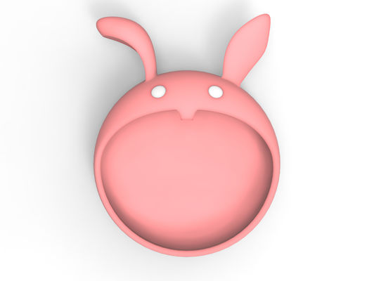 MHC Pembe Tavşan Silikon Bebek Besleme Tablası Dispenser 100% Gıda Sınıfı