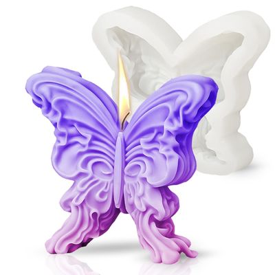 MHC Büyük Kelebek Mum Kalıpları Doğum Günü 3D Eşsiz Mum Silikon Kalıpları Üreticisi