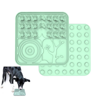 MHC Custom Eco-Friendly Silicone Dog Lick Mat Square Shaped Portable Waterproof Food Grade Material for Small Animals Dog Bowls
